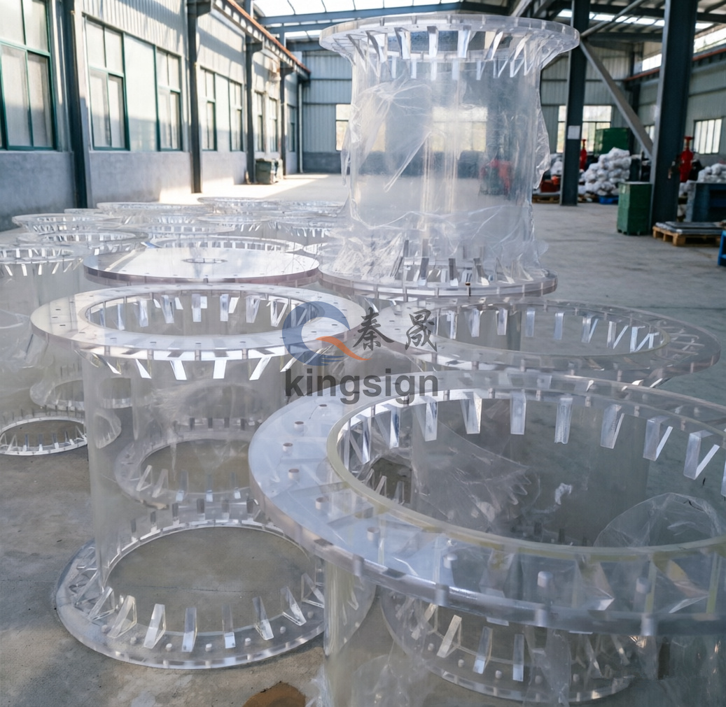 Користувальницькі прозорі акрилові фланцеві труби Kingsign